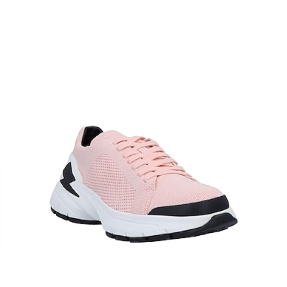 Men’s Neil Barrett Knit Bolt Lace-Up Sneakers in Pink Size 45 - Picture 2 of 4